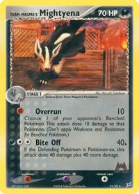 Team Magma's Mightyena - 21/95 — EX Team Magma vs Team Aqua