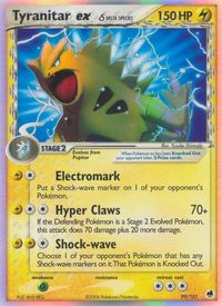 Tyranitar ex (Delta Species) — Dragon Frontiers