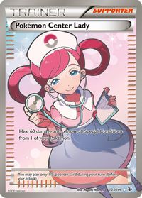 Pokemon Center Lady (105 Full Art) — XY - Flashfire