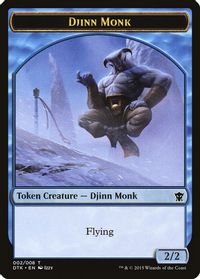 Djinn Monk Token — Dragons of Tarkir