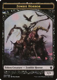 Zombie Horror Token — Dragons of Tarkir