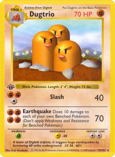 Dugtrio card art