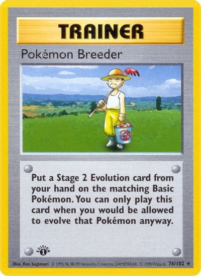 Pokemon Breeder card art