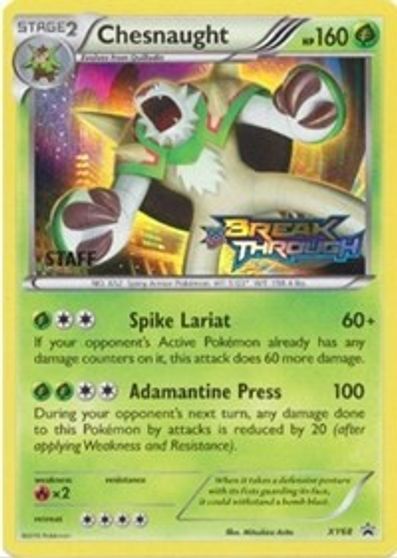 Chesnaught - XY68 (Prerelease [Staff] card art