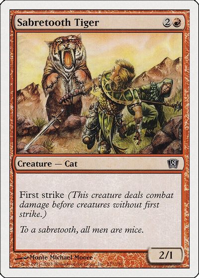 Sabretooth Tiger card art