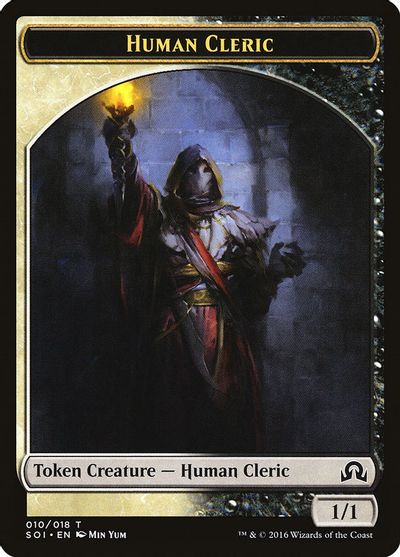 Human Cleric Token card art