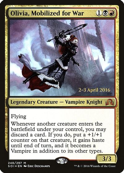 Olivia, Mobilized for War card art