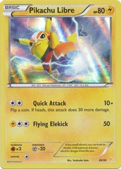 Pikachu Libre (30 - Holo) card art