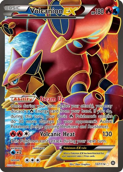 Volcanion EX (Full Art) card art
