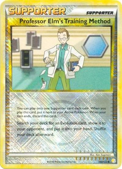 Professor Elm's Training Method - 100/123 (League Promo) card art