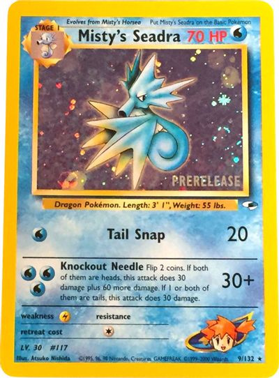 Misty's Seadra (Prerelease) card art
