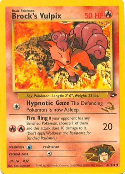 Brock's Vulpix [W Stamped] card art