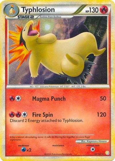 Typhlosion - 32/123 (Cosmos Holo) card art