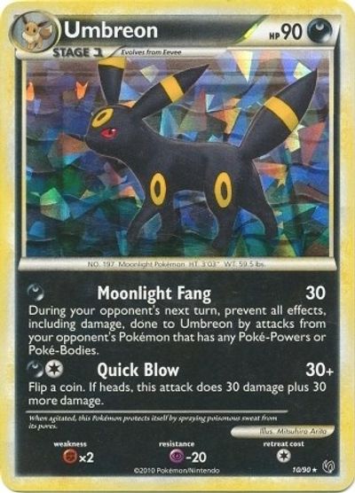 Umbreon - 10/90 (Cracked Ice Holo) card art