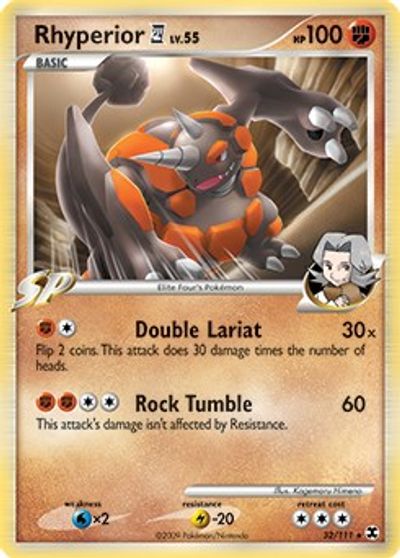Rhyperior E4 - 32/111 (DPPt Rising Rivals) card art
