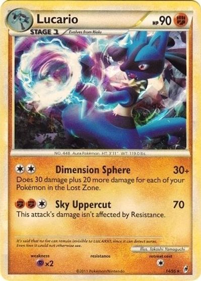 Lucario - 14/95 (Cracked Ice Holo) card art
