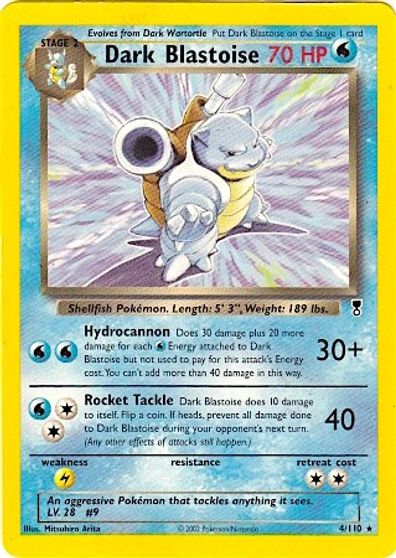 Dark Blastoise - 4/110 (WotC Legendary Collection) card art