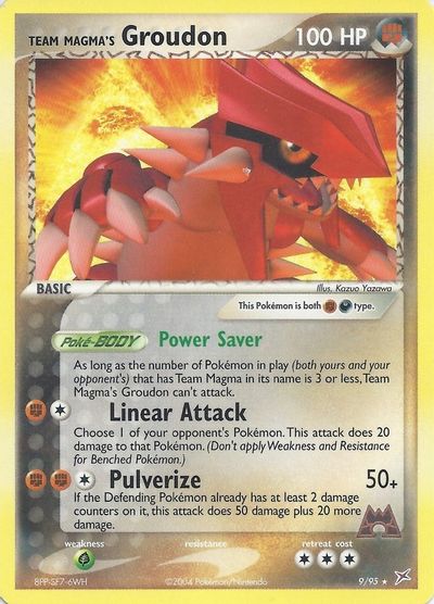 Team Magma's Groudon - 9/95 (EX Team Magma vs Team Aqua) card art