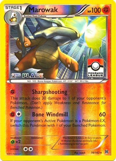 Marowak - 78/162 (Pokemon League) [2nd Place] card art