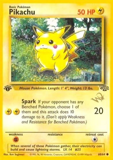 Pikachu [W Stamped] card art