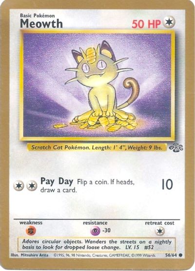 Meowth - 56/64 (Gold Bordered Promo) card art