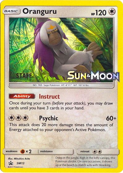 Oranguru - SM13 (Prerelease) [Staff] card art
