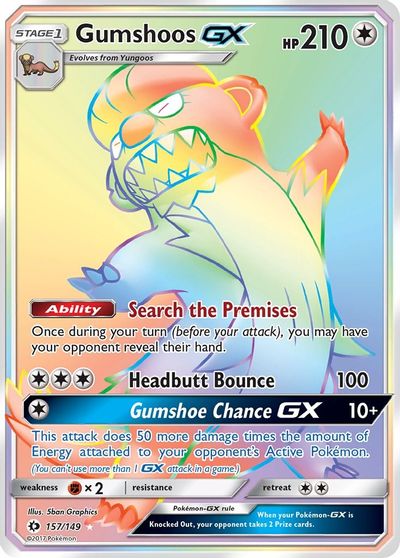 Gumshoos GX (Secret) card art