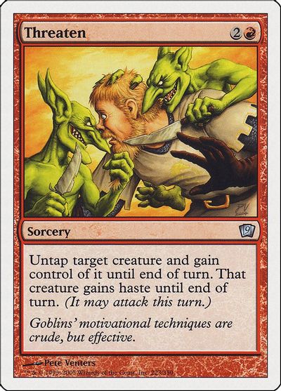 Threaten card art