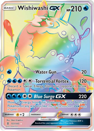 Wishiwashi GX (Secret) card art