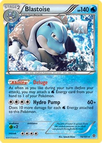 Blastoise - 16/101 (BW Plasma Blast) card art
