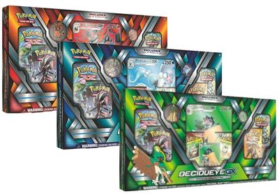 Premium Collection [Set of 3] Decidueye GX, Primarina GX, & Incineroar GX card art
