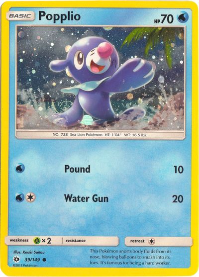 Popplio - 39/149 (Cosmos Holo) card art