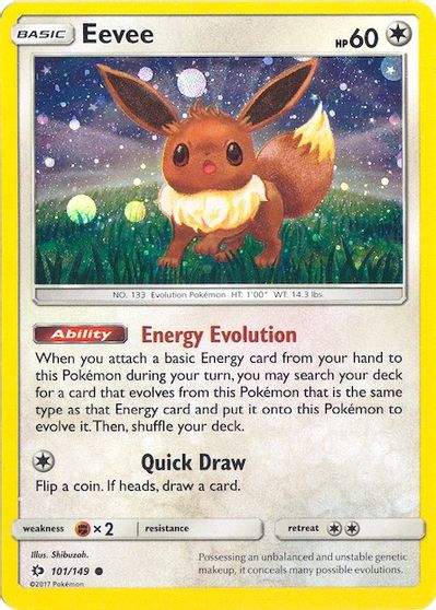 Eevee - 101/149 (Cosmos Holo) card art