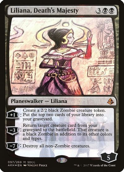 Liliana, Death's Majesty (SDCC 2017 Exclusive) card art
