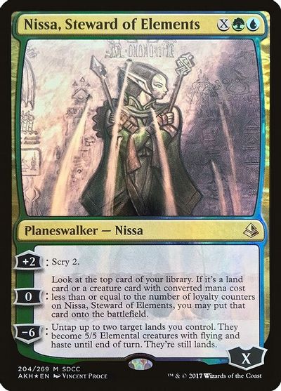 Nissa, Steward of Elements (SDCC 2017 Exclusive) card art