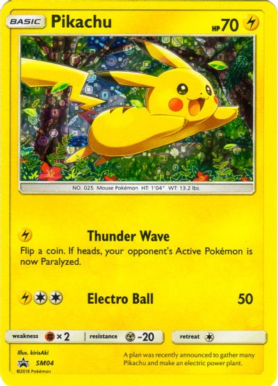 Pikachu - SM04 (General Mills) card art