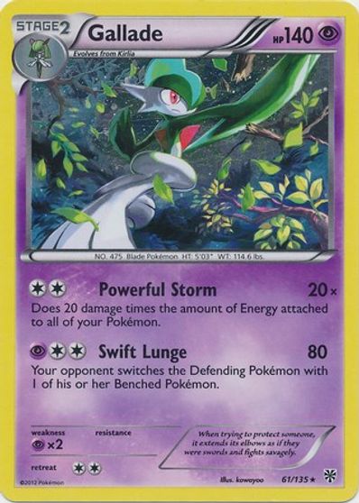 Gallade - 61/135 (Cosmos Holo) card art