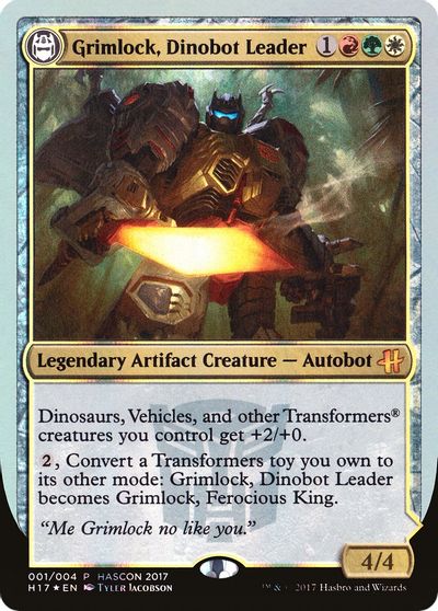 Grimlock, Dinobot Leader // Grimlock, Ferocious King card art