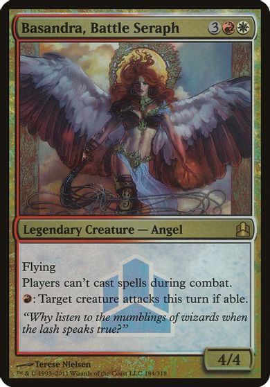 Basandra, Battle Seraph (Commander Launch Promo) card art