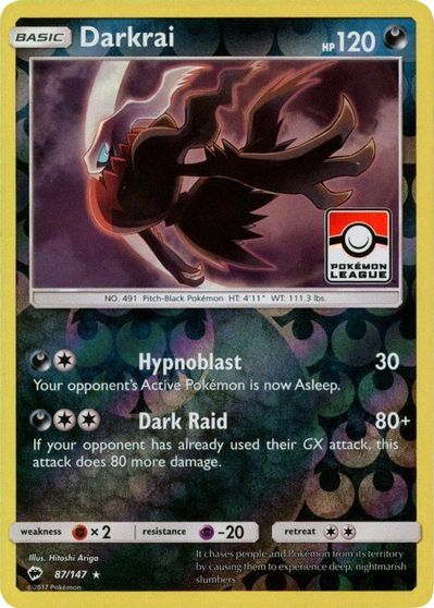 Darkrai - 87/147 (Pokemon League) card art