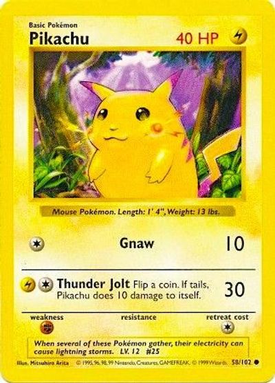 Pikachu (Red Cheeks) card art