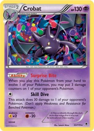 Crobat - 33/119 (Cosmos Holo) card art