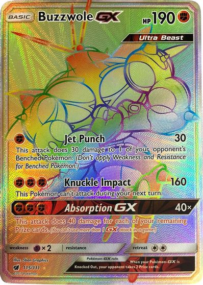 Buzzwole GX (Secret) card art