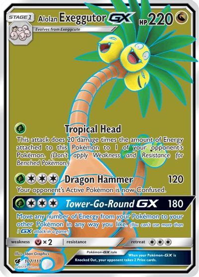 Alolan Exeggutor GX (Full Art) card art