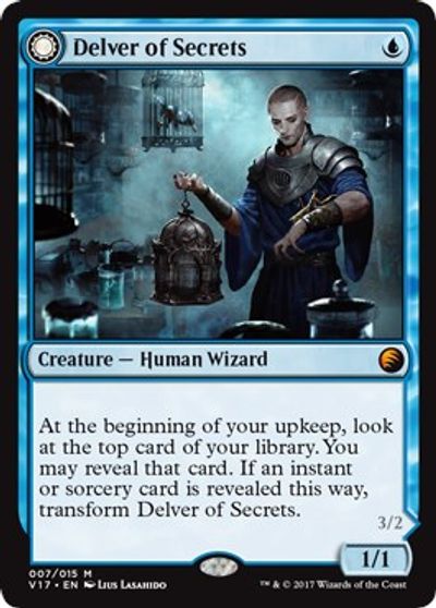 Delver of Secrets card art
