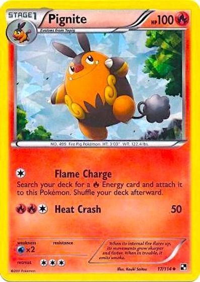 Pignite - 17/114 (Cracked Ice Holo) card art