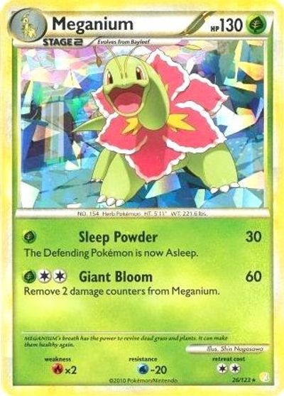 Meganium - 26/123 (Cracked Ice Holo) card art