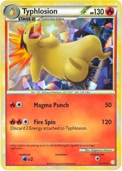 Typhlosion - 32/123 (Cracked Ice Holo) card art