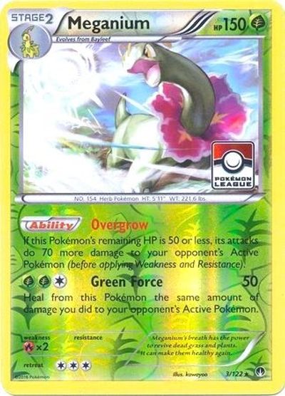 Meganium - 3/122 (Pokemon League) card art