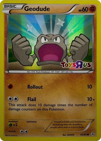 Geodude - 43/83 (Toys R Us Promo) card art